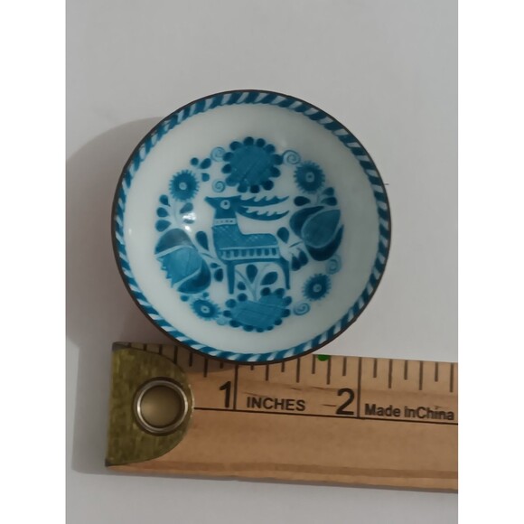 Steinbock Austria Hand Made Enameled Trinket or Spice Bowl's Set of 3 - Picture 8 of 8